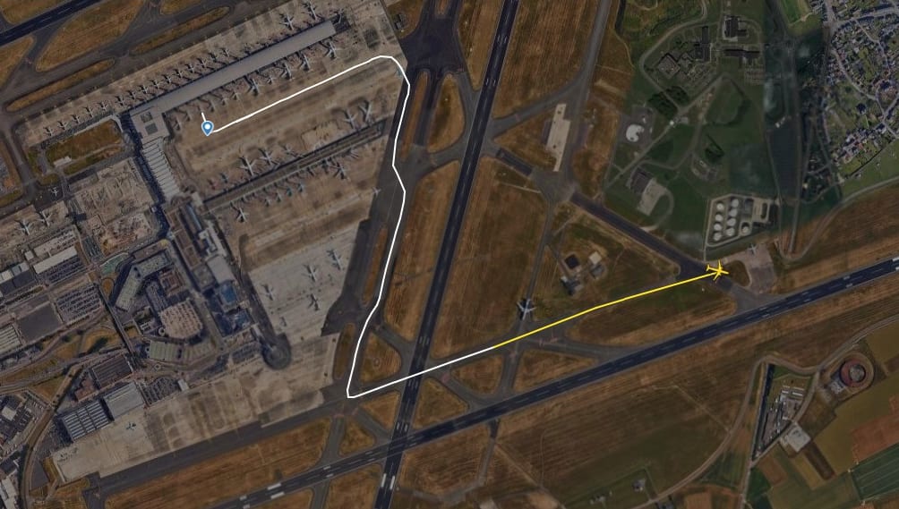 SAS-planet försökte lyfta från taxifilen intill startbanan.