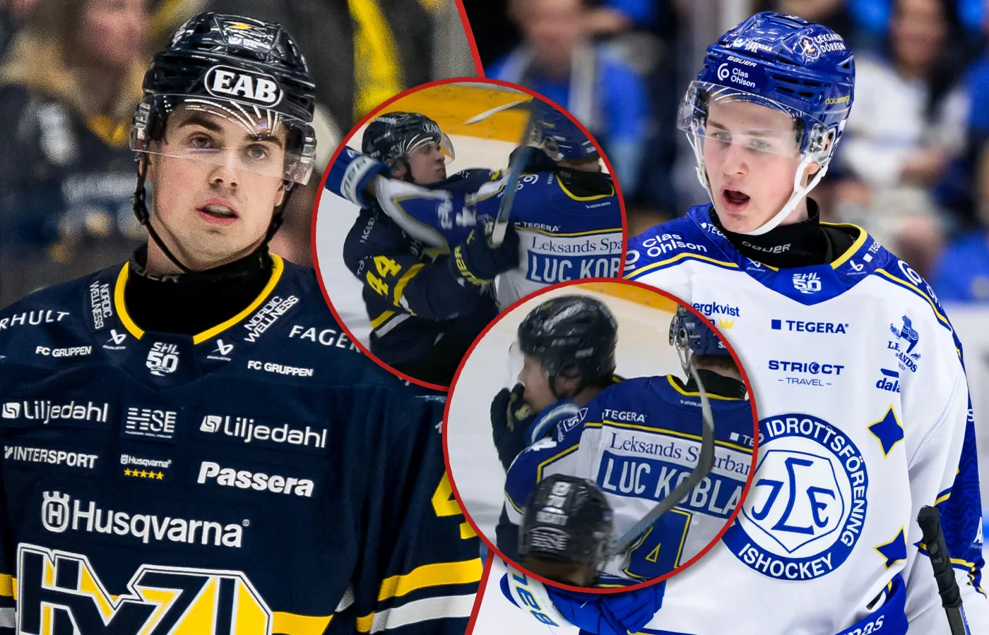 Hugo Fransson. Tinus Luc Koblar. HV71. Leksand.