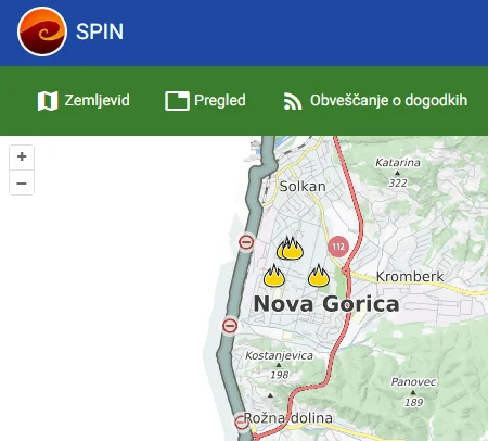 Vsi požari so izbruhnili v skoraj istem delu noči. FOTO: zajem zaslona Spin