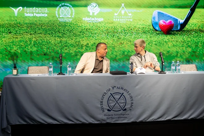 Joc Pečečnik je obljubil, da bodo z dobrodelnim projektom v golfu negovali ugled in blagovno znamko najboljšega kolesarja sveta. FOTO: Voranc Vogel