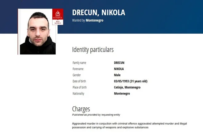 Konec leta 2024 je bila za Drecunom razpisana tudi mednarodna tiralica Interpola. FOTO: Interpol