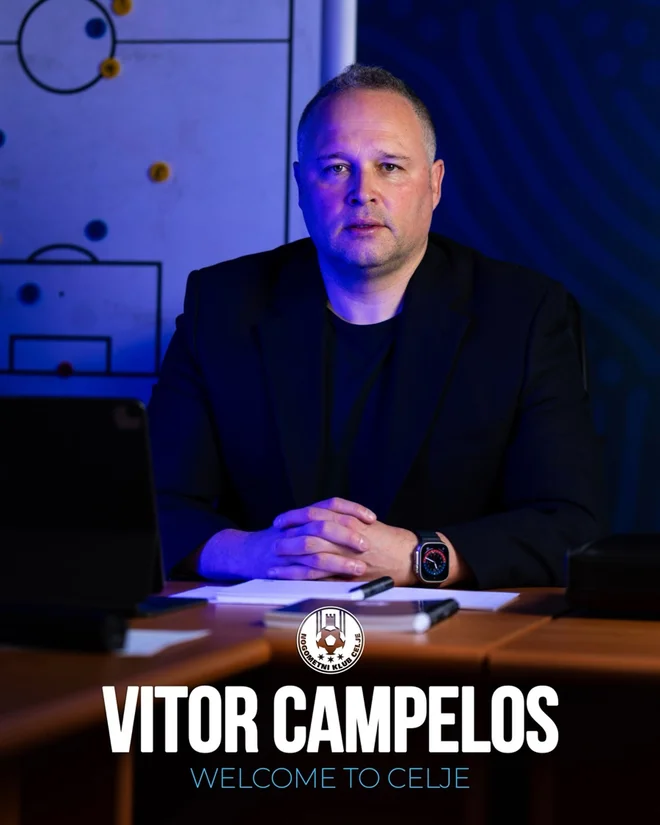 Vitor Campelos je novi trener Celja. Foto: NK Celje