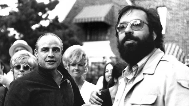 Francis Ford Coppola in Marlon Brando na snemanju Botra FOTO: Oscars