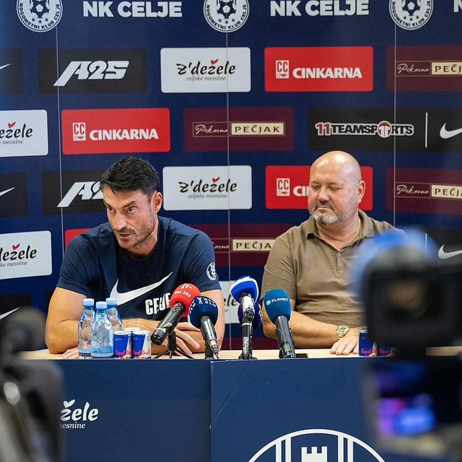 Albert Riera je že drugič postavil šampionske temelje, Valerij Kolotilo pa je že drugič prvak v vlogi predsednika. FOTO: NK Celje/facebook
