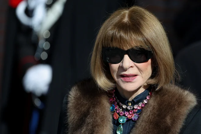 Anna Wintour z zakoncema Bezos prijateljuje že vrsto let. FOTO: Yara Nardi/Reuters