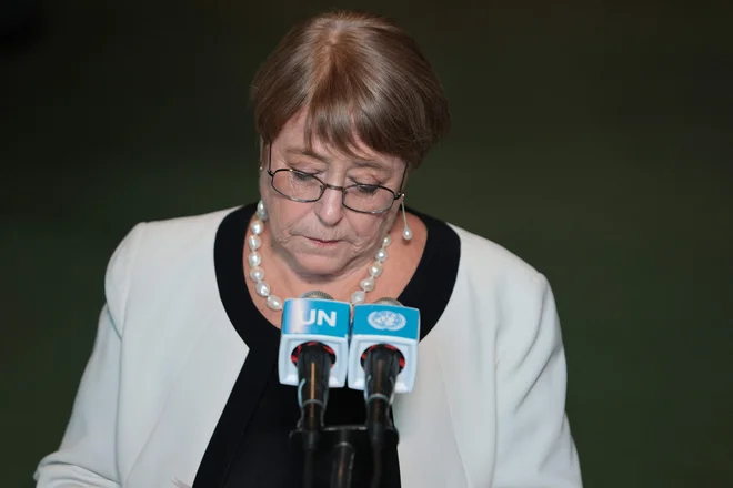 Michelle Bachelet je nekdanja predsednica Čila, ki je bila tudi visoka komisarka ZN za človekove pravice. FOTO: Afp 