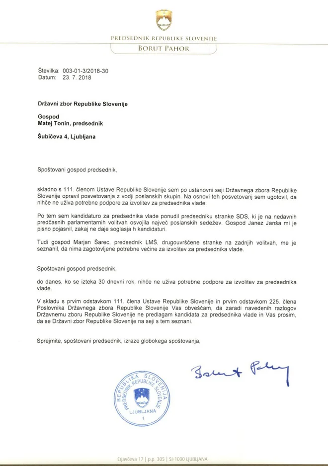 Ta dokument je k objavi na omrežju X pripela Nataša Pirc Musar