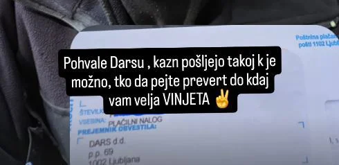 Opozarja, da so mnogi lastniki vozil morda pozabili podaljšati e-vinjeto za svojega jeklenega konjička. FOTO: Zaslonski posnetek