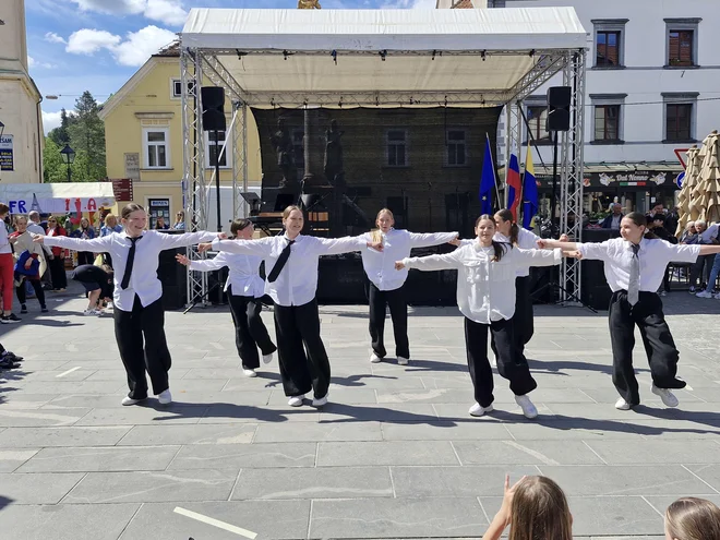 Šole so se s svojimi točkami, s katerimi so predstavljale različne države, predstavile tudi v posebnem programu. FOTO: Špela Kuralt/Delo