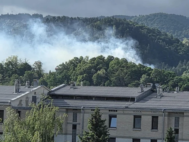Gašenje ovira veter, poročajo gasilci. FOTO: Bralec