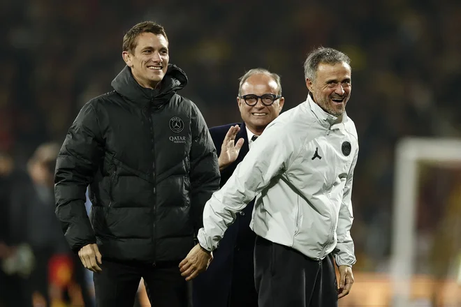 Luis Enrique je po tekmi poudaril, da je bil letošnji naslov najtežji v njegovih treh letih v Parizu. FOTO: Benoit Tessier/Reuters