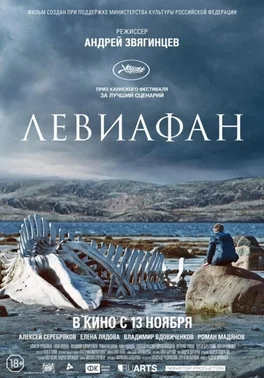 Poster filma Leviatan (2014), ki je režiserju prinesel nominacijo za oskarja. FOTO: Wikipedia
