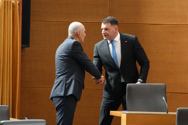 Janez Janša in Zoran Stevanović FOTO: Leon Vidic