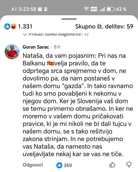 FOTO: Zaslonski posnetek, FB