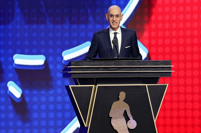 Komisar lige NBA je napovedal, da se bo lige NBA Europe začela leta 2027. FOTO: Arturo Holmes/Getty Images Via AFP