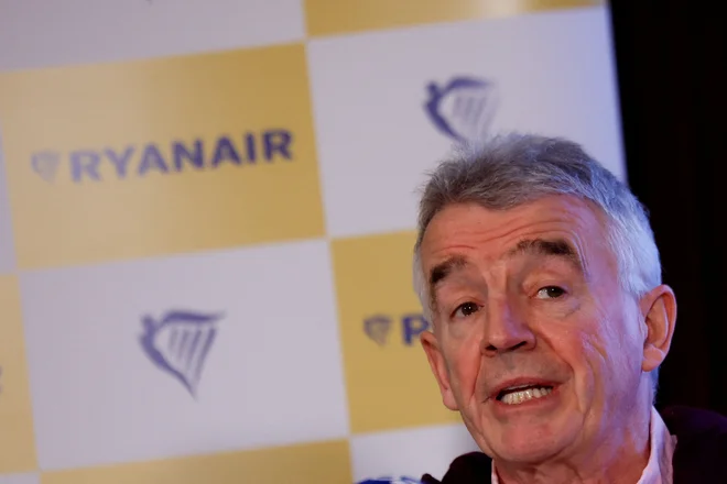 Glavni izvršni direktor Ryanaira Michael O'Leary je ostro kritiziral odločitev regulatorja. FOTO: Clodagh Kilcoyne/Reuters