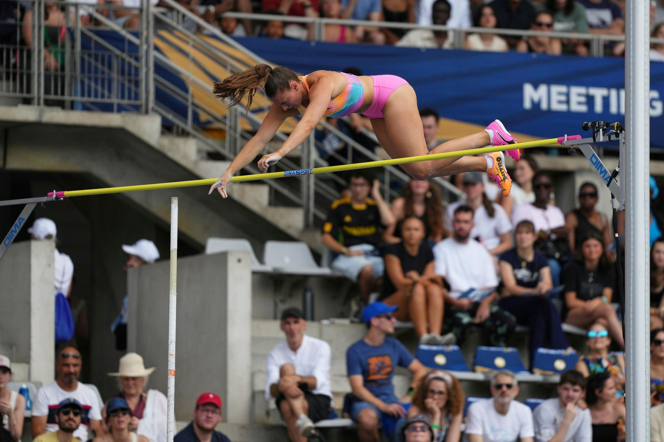 Angelica Moser je mesec in pol pred začetkom evropskega prvenstva v Birminghamu v odlični formi. Foto: AP Angelica Moser je mesec in pol pred začetkom evropskega prvenstva v Birminghamu v odlični formi. Foto: AP