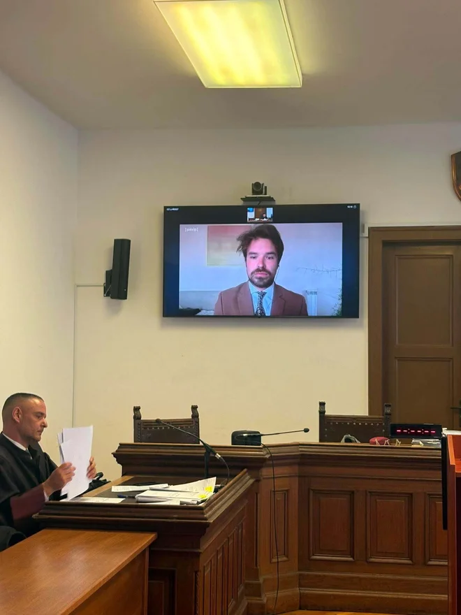 Dušan Smodej na videopovezavi FOTO: Kaja Grozina