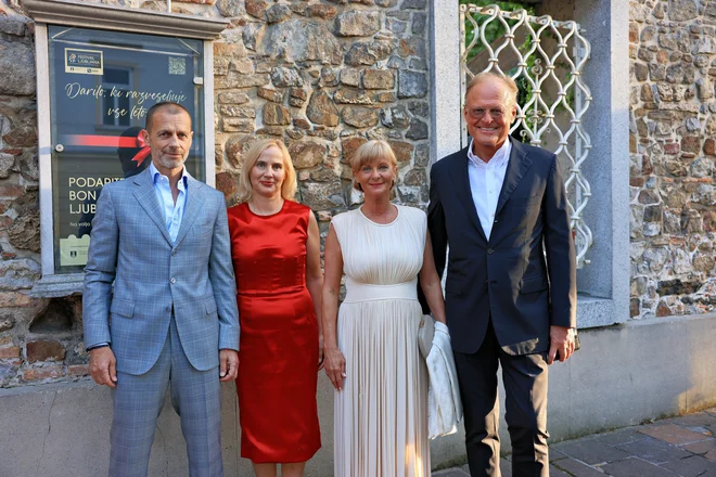 Aleksander in Barbara Čeferin in zakonca Škrabec. FOTO: Mediaspeed