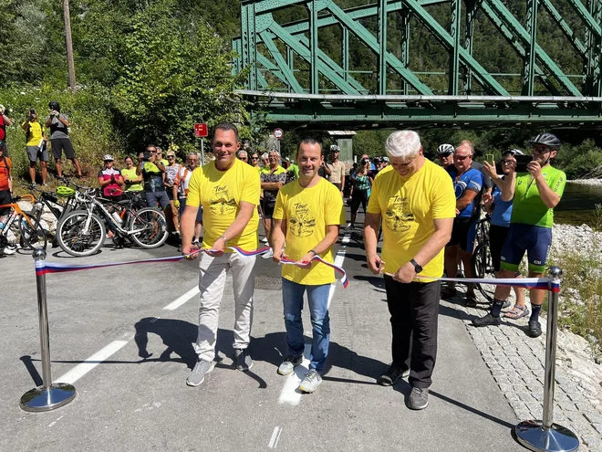 Otvoritev kolesarske steze Bled Bohinj. FOTO: BSC Kranj