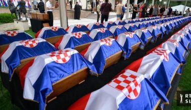 V Donjem Maclju pokopali posmrtne ostanke 500 hrvaških žrtev iz slovenskih grobišč