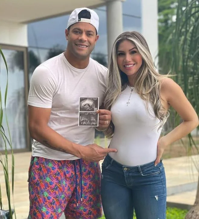 Brazilski nogometaš Hulk z novo ženo Camilo. FOTO: Zajem Zaslona Instagram