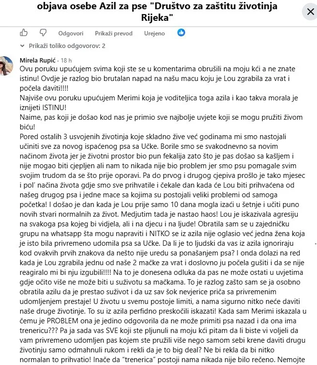 FOTO: posnetek zaslona Facebook