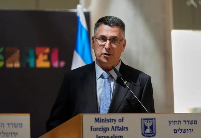 Izraelski zunanji minister Gideon Sar. FOTO: Alex Brandon Via Reuters