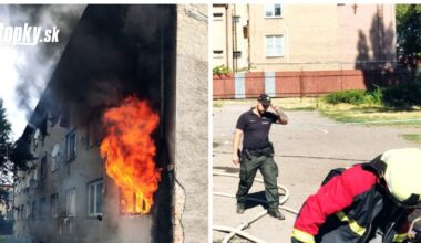 Polícia a hasiči zasahovali pri požiari vo Fiľakove a oživovali aj dieťa