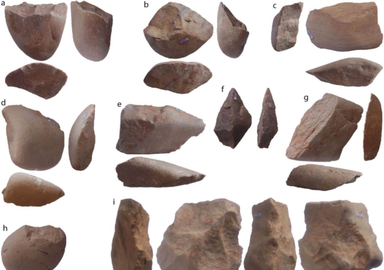 Stone tools from the Revilleja de Valparaíso site