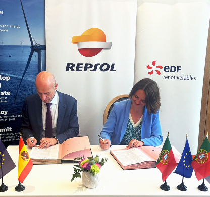 Repsol and EDF Renewables sign an exclusivity cooperation agreement for offshore wind in Spain and Portugal