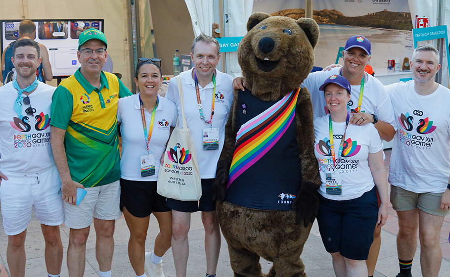 Perth Queer Quokka builds 2030 excitment at Valencia Gay Games