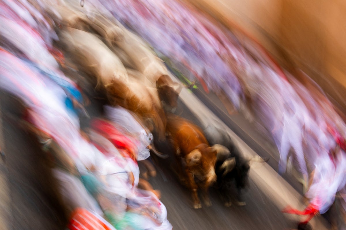 San Fermin: Runner pierced in the face as hundreds pack Spain’s bull run festival