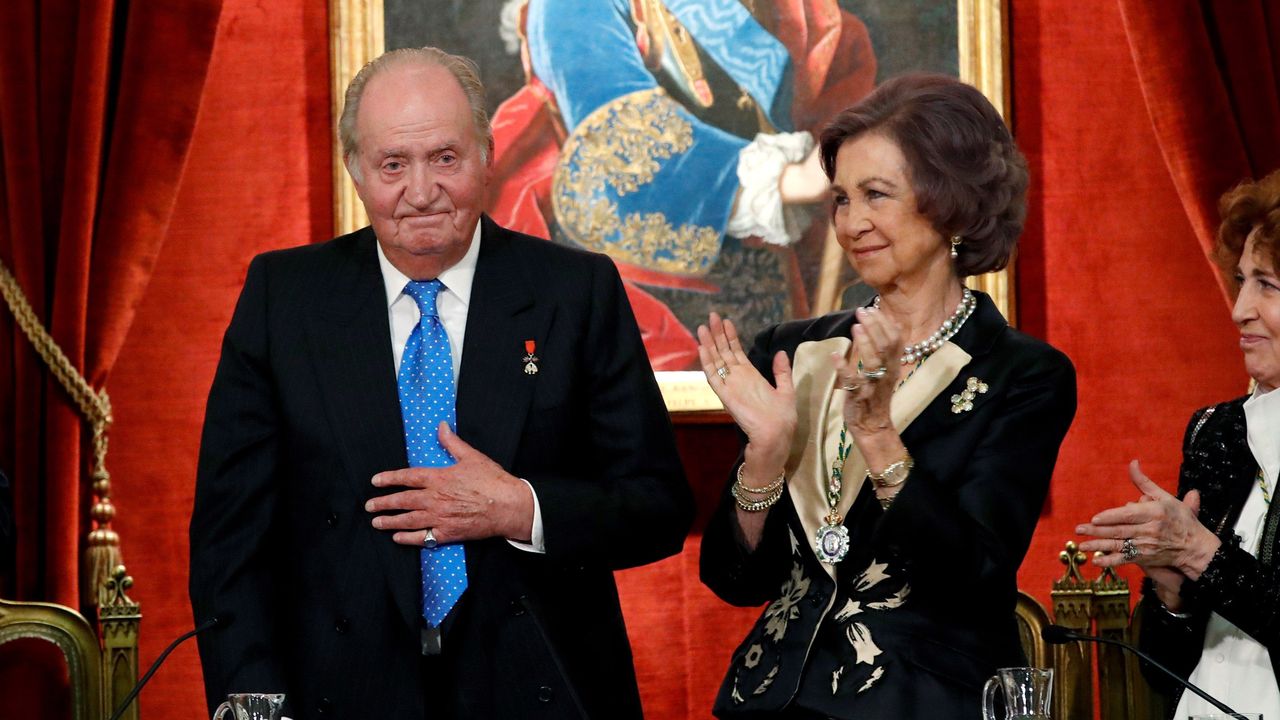 Queen Sofia of Spain reunites with her exiled husband, King Juan Carlos I, for rare joint public outing