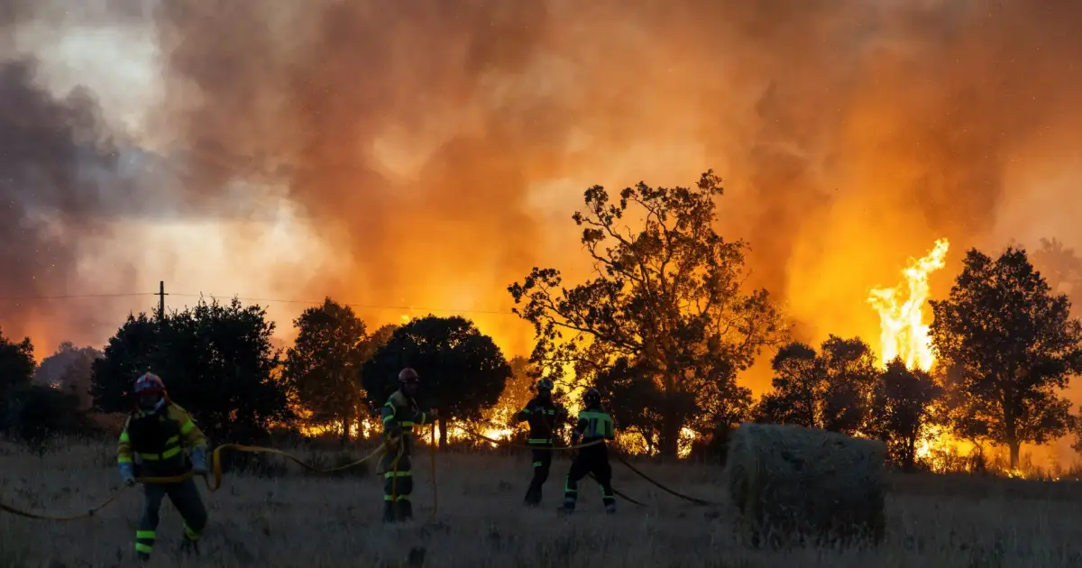 Temperatures soar to 42 degrees, raising the risk of wildfires across almost all of Spain