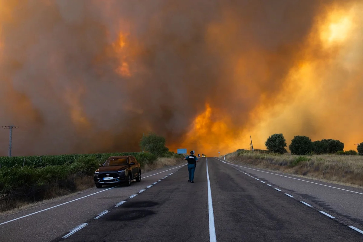 New wildfires and evacuations in Spain