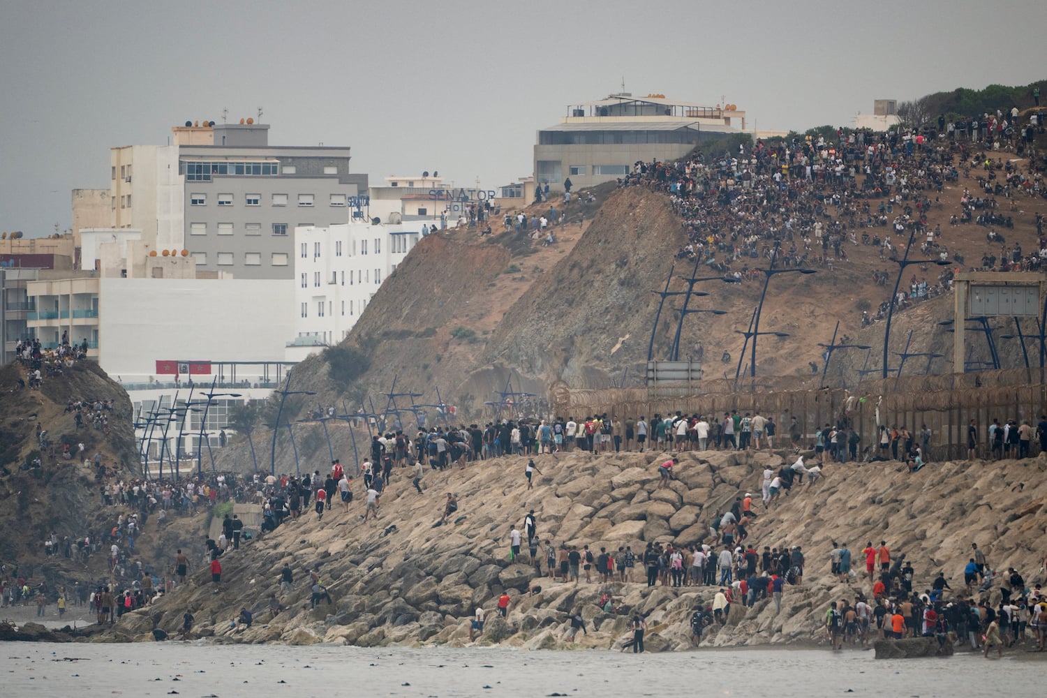 Spain's Ceuta Exclave in Morocco Sees Tens of Thousands of Migrants Cross