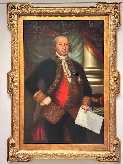 Retrato de Bernardo de Gálvez por José Nicolás Escalera, expuesto en la National Portrait Gallery.