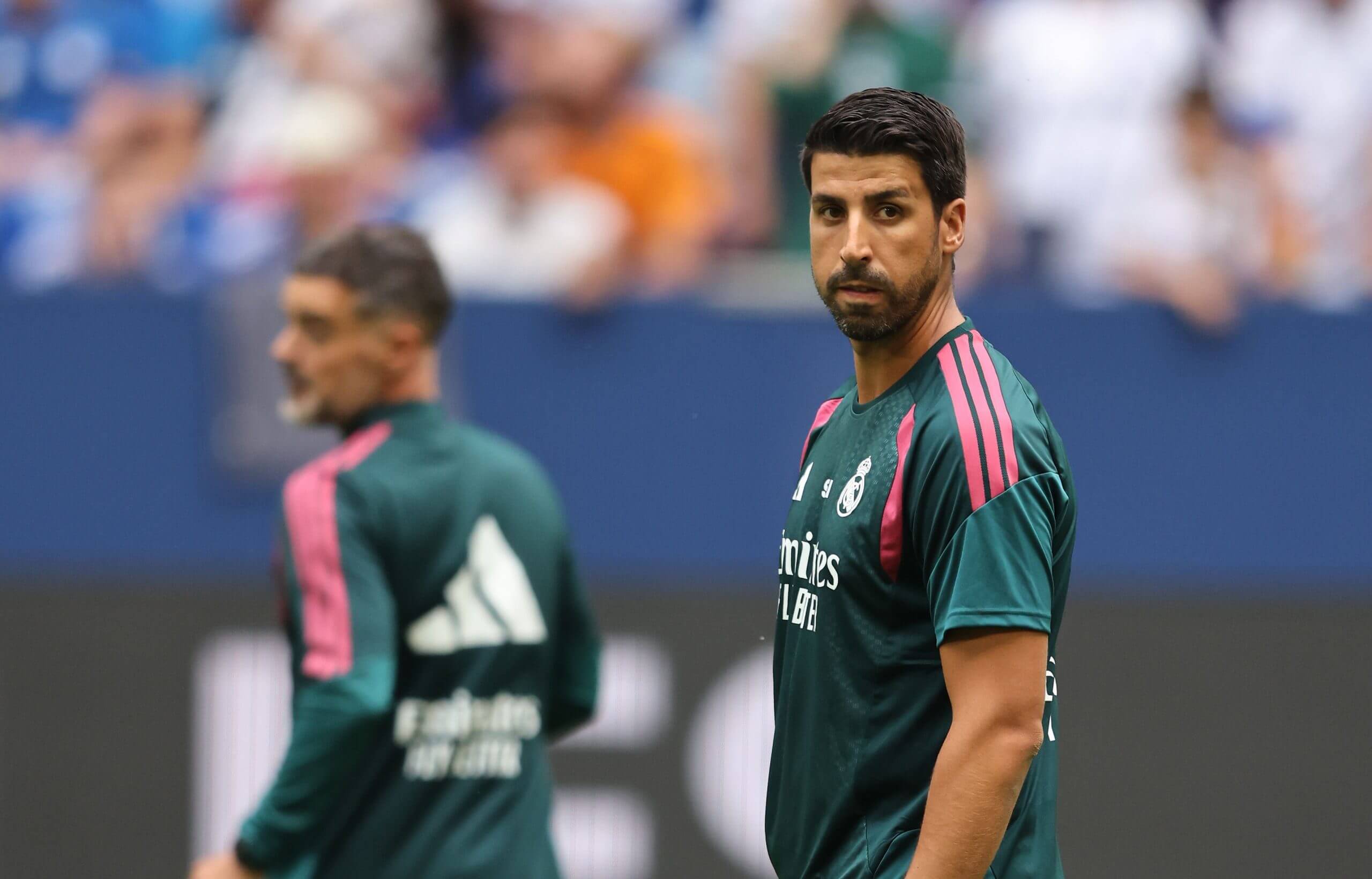 Khedira in Real Madrid training gear before a friendly match