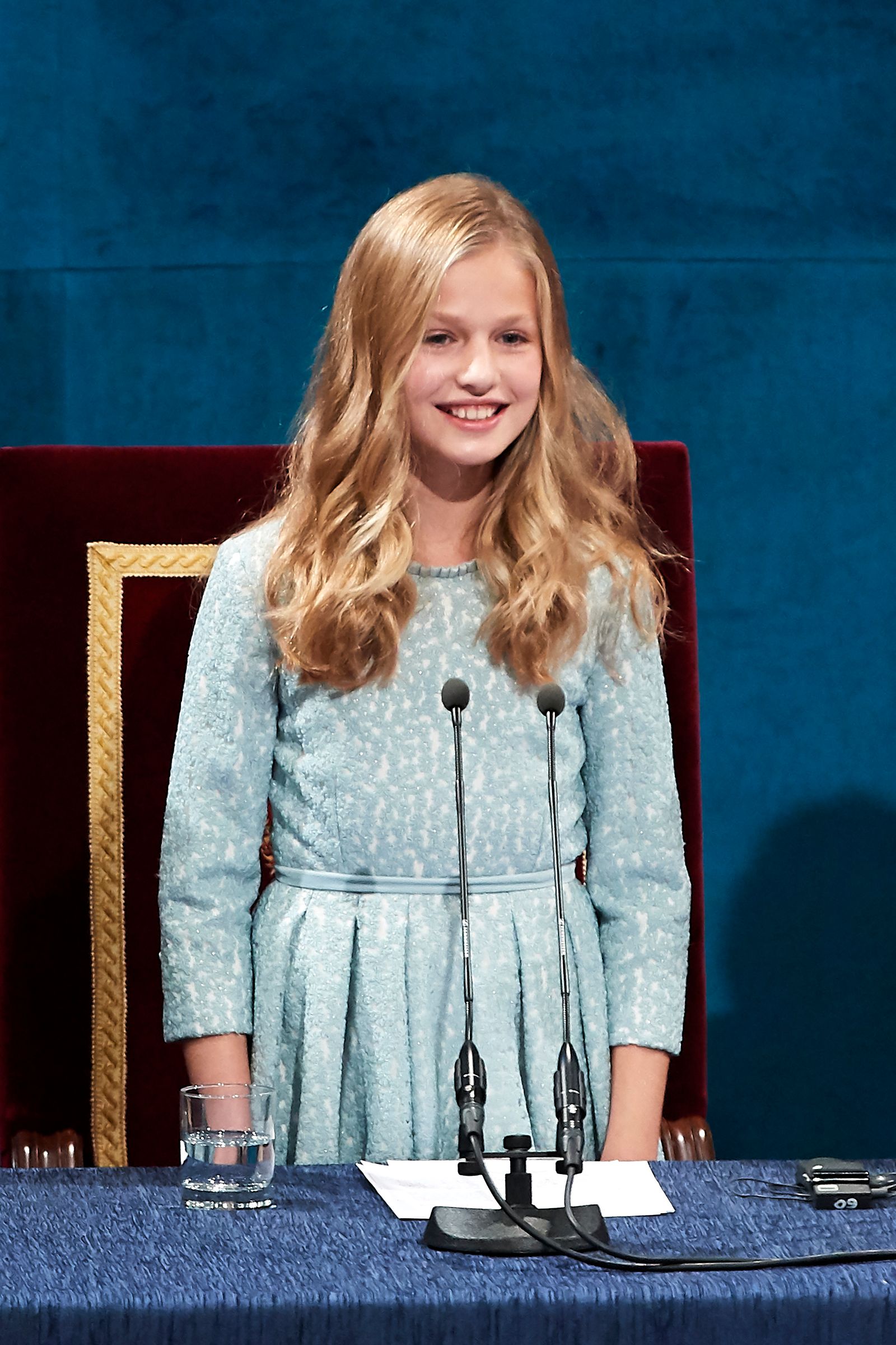 Image may contain Blonde Hair Person Electrical Device Microphone Face Happy Head Smile and Crowd