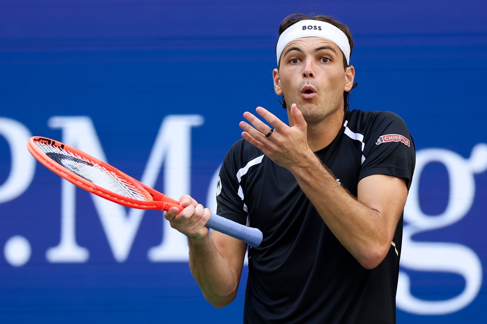 Taylor Fritz lost from two sets to love up (Getty)