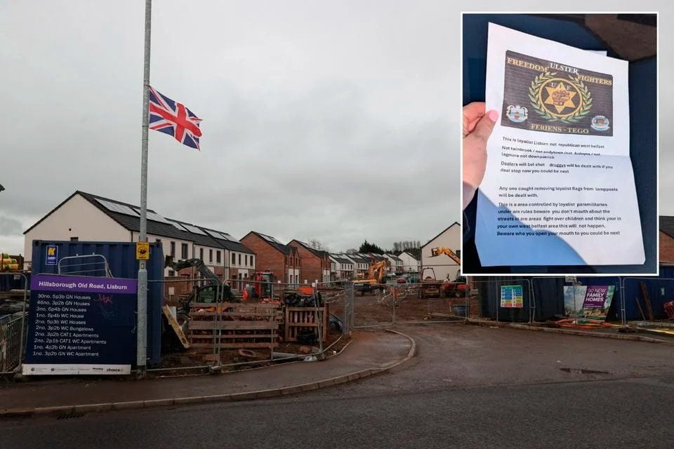 Residents in the area were previously posted leaflets purportedly from the UFF.