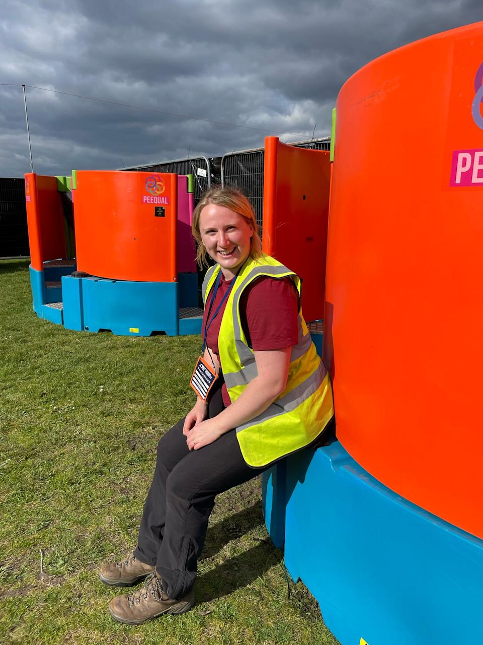 PEEQUAL co-founder Amber Probyn with some of her toilets