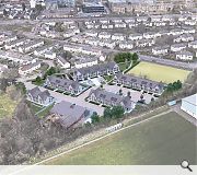 New housing follows the line of existing streets