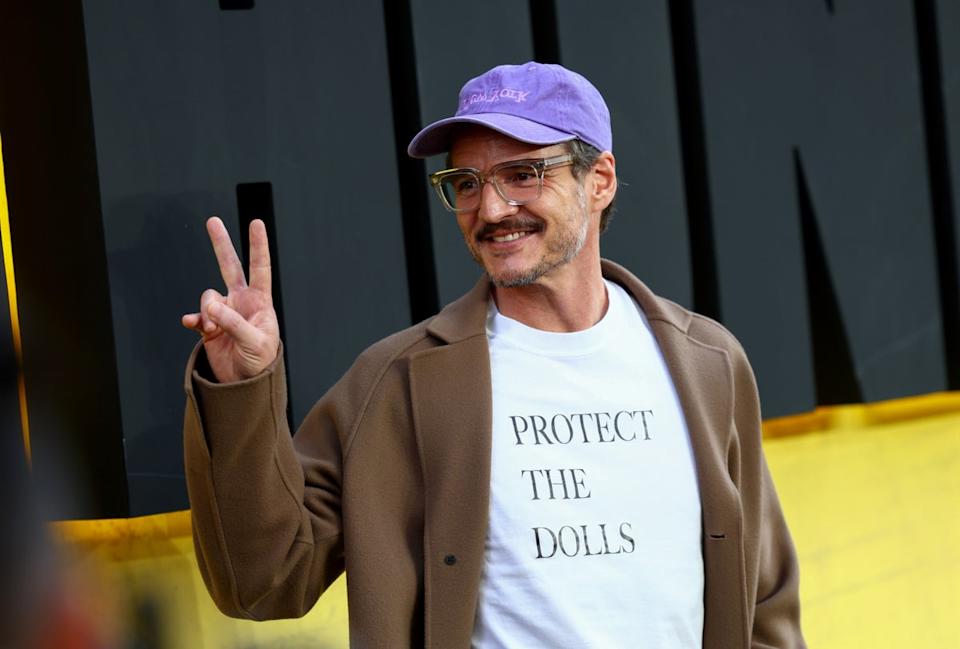 Pedro Pascal wears a 'Protect the Dolls' t-shirt to the Thunderbolts premiere in London (Tim P. Whitby/Getty Images for T)