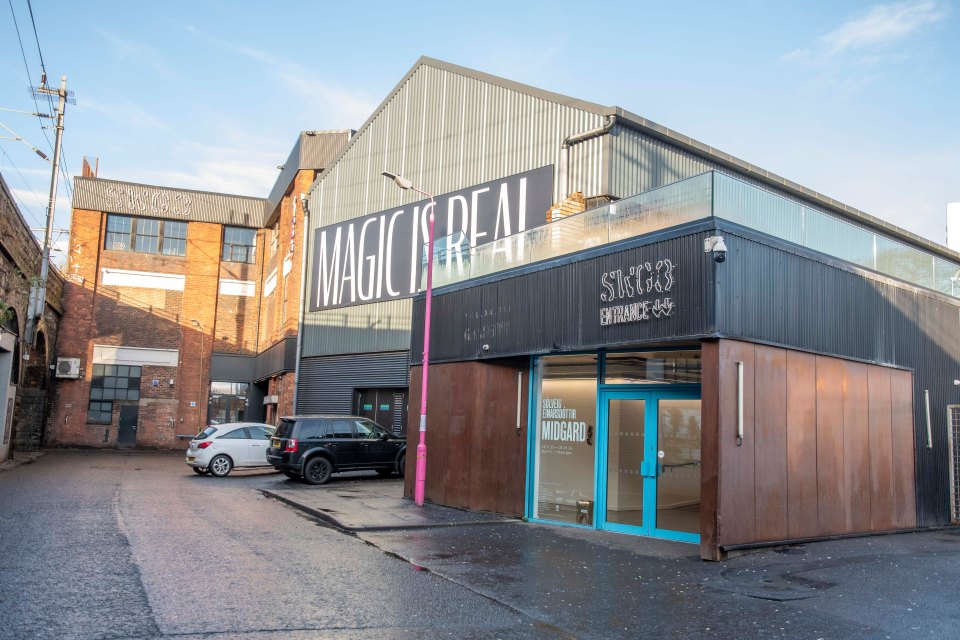 Exterior view of SWG3 nightclub in Glasgow.