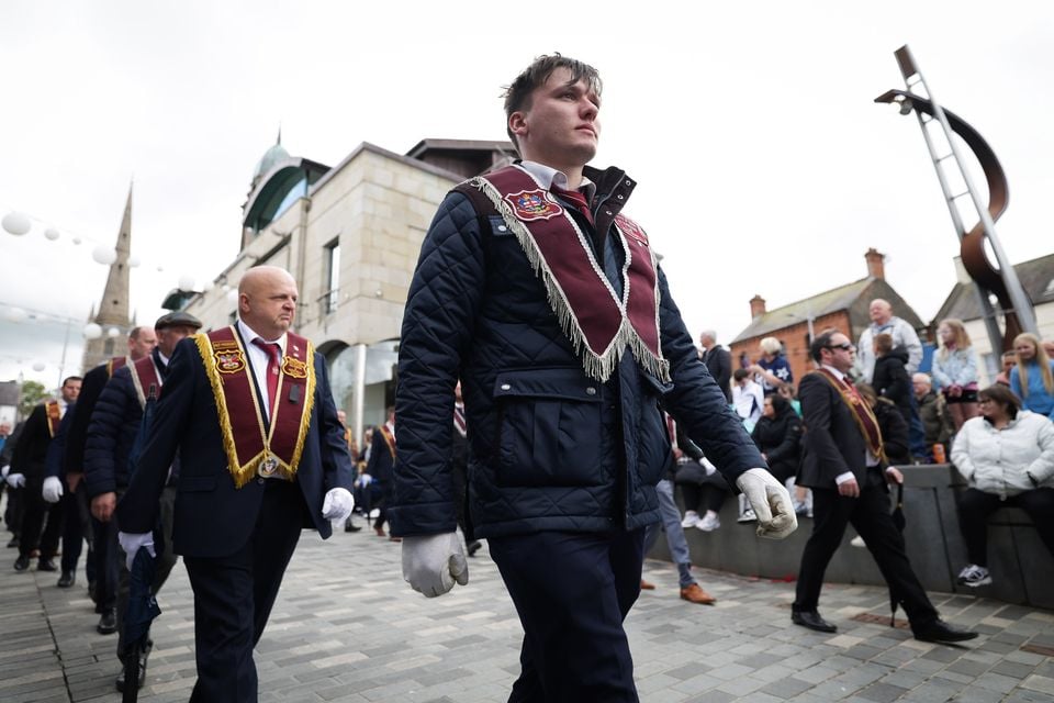 The Apprentice Boys of Derry parade made its way through the centre of Lisburn. Photo by Kelvin Boyes/Press Eye.