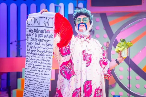 Zoe West as their role as the villain in Rapunzel at Liverpool's Everyman Theatre.