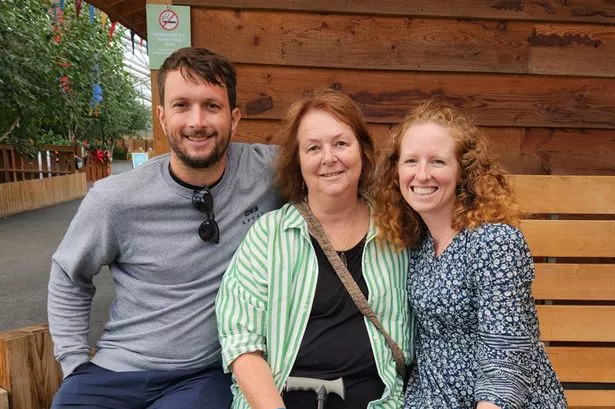 Diana Keys with her two children Alasdair and Megan.