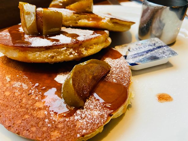 Moose Coffee's famous fluffy pancakes